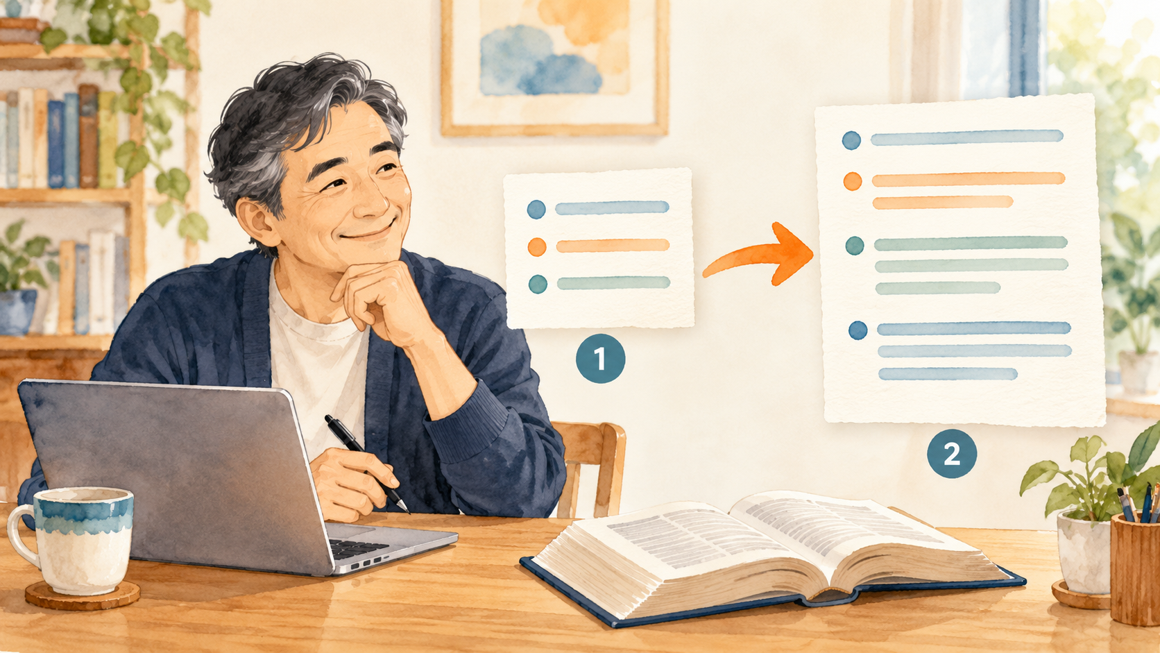 短い読みからよく使う言葉を呼び出すイメージ
