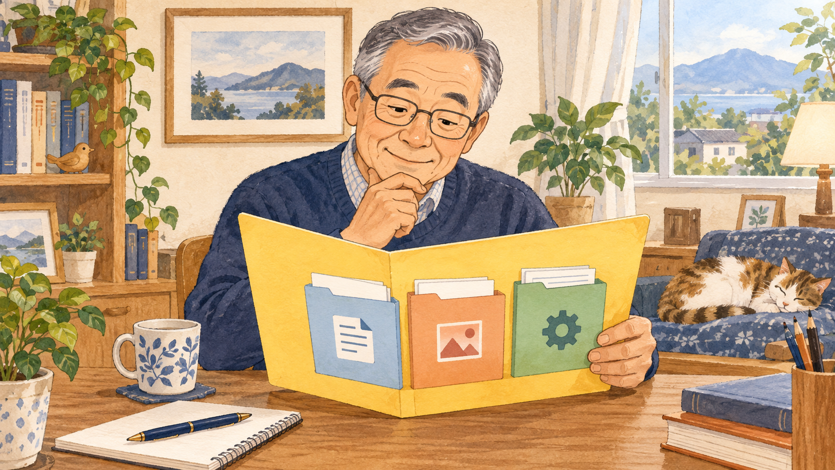 大きなフォルダーの中に目的別のフォルダーを作るイメージ