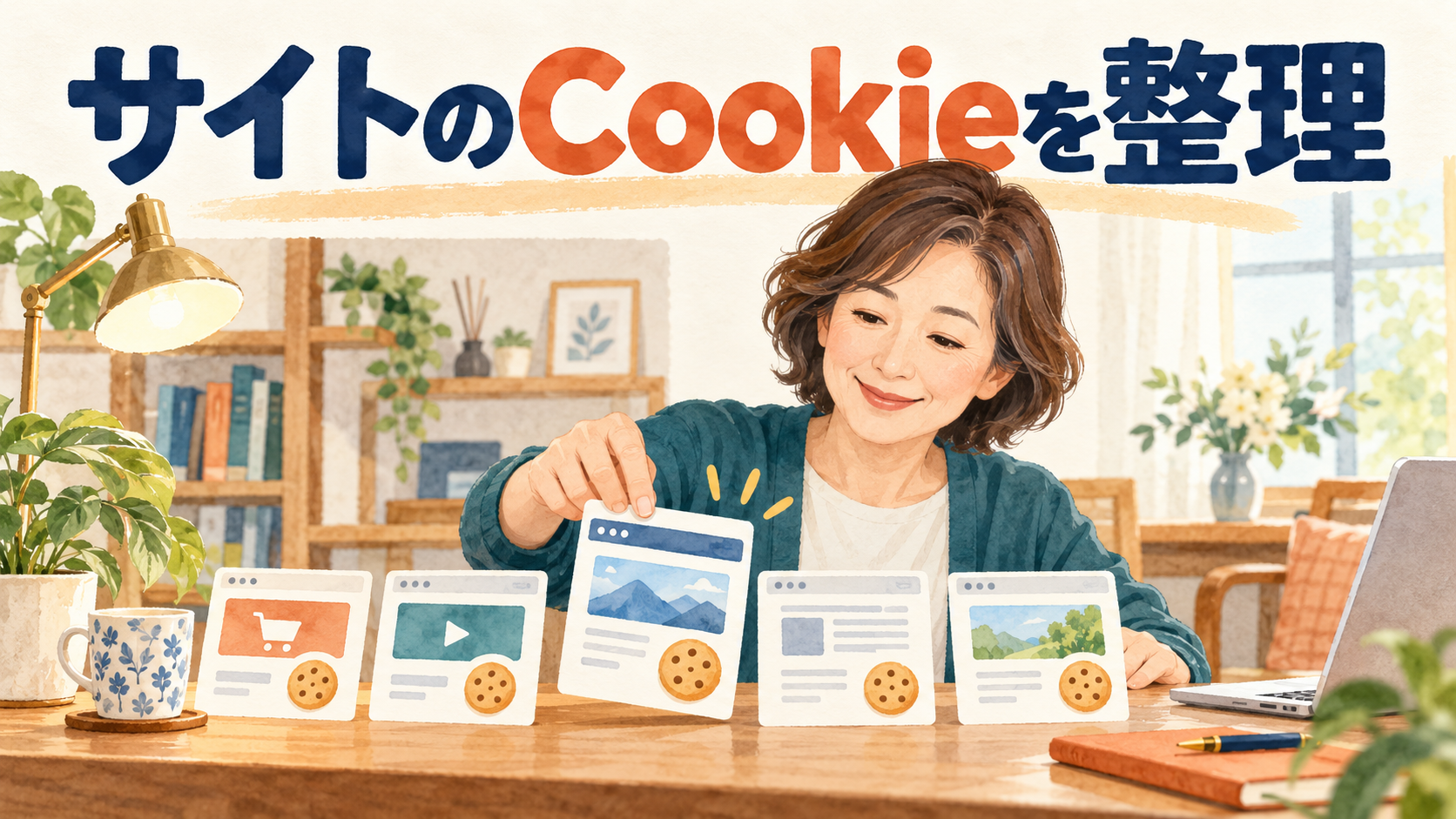 複数のサイトから対象の一つだけを選びデータを整理するイメージ
