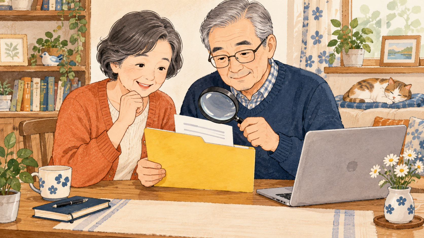 作ったフォルダーの中の書類を確認するイメージ