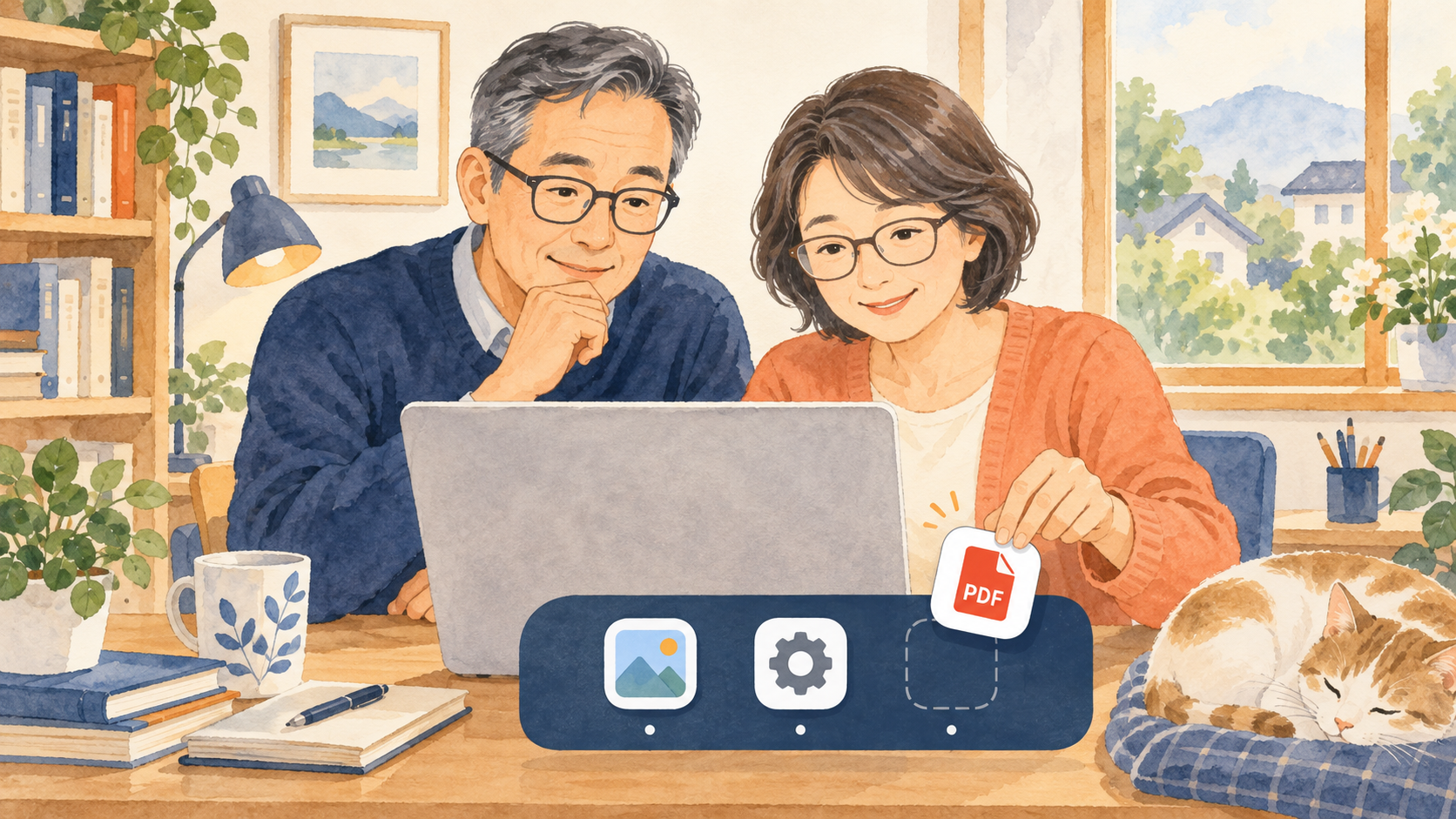 よく使うアプリのアイコンをタスクバーに固定するイメージ