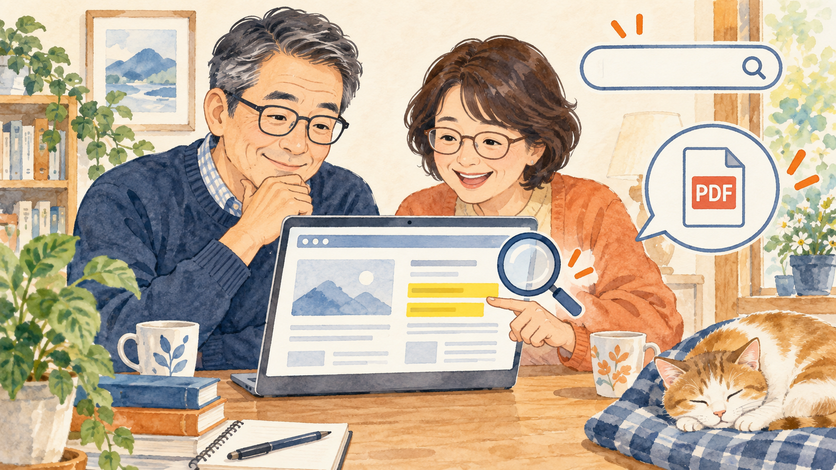 Webページ内の言葉が強調表示されるイメージ