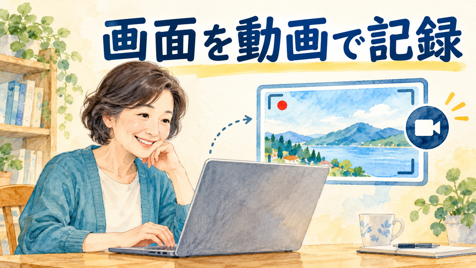 Windows 11のSnipping Toolで画面録画する方法｜範囲を選んで動画保存：画面を動画で記録のイメージ