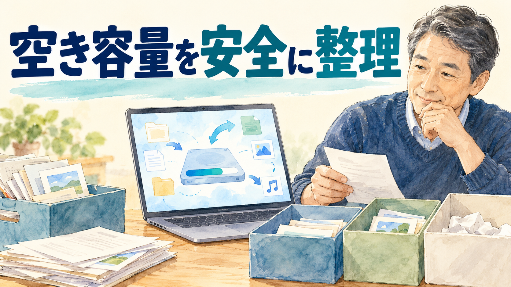 Windows 11：空き容量を安全に整理のイメージ