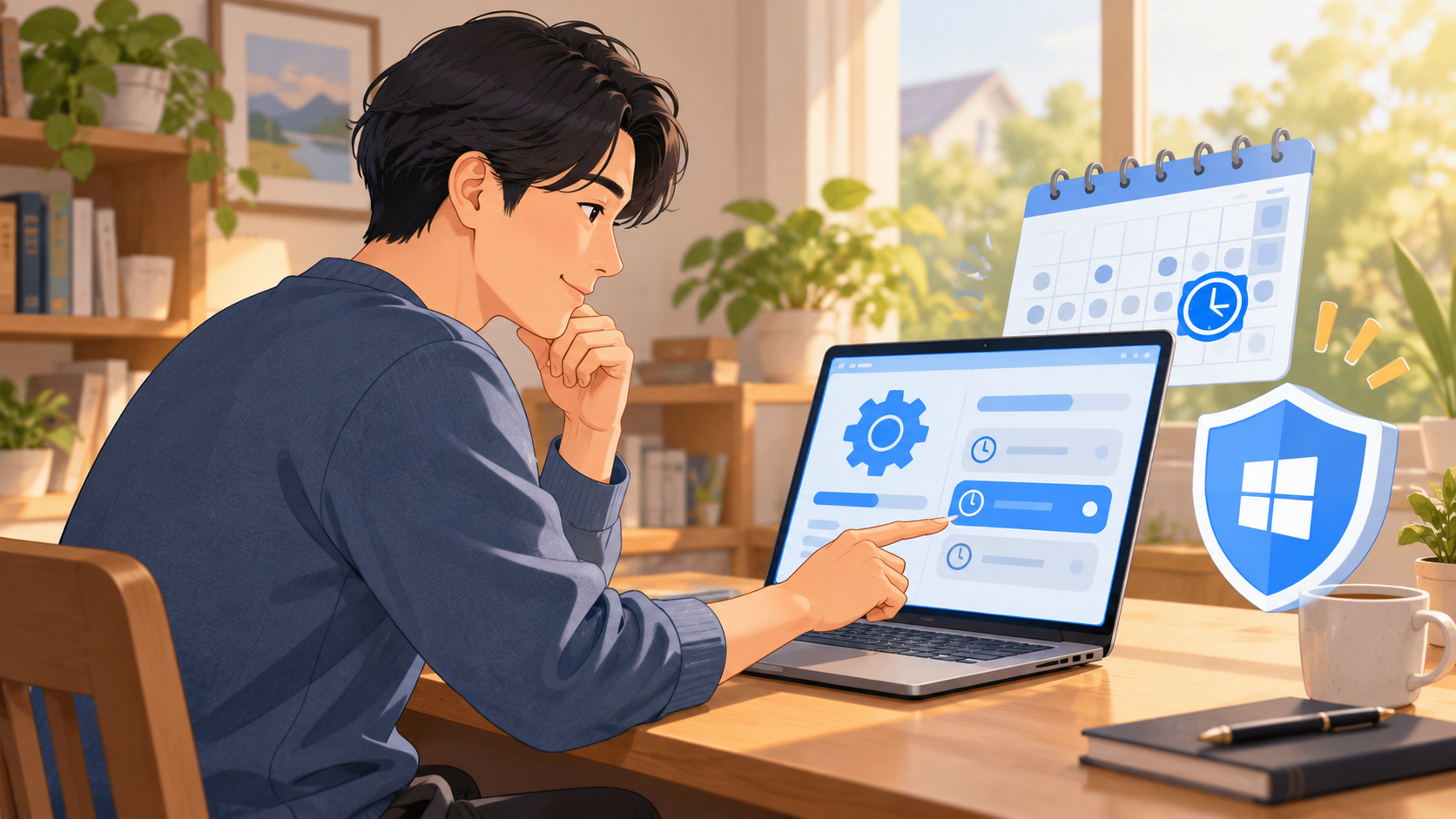 Windows Updateの状態と再起動予定を確認する