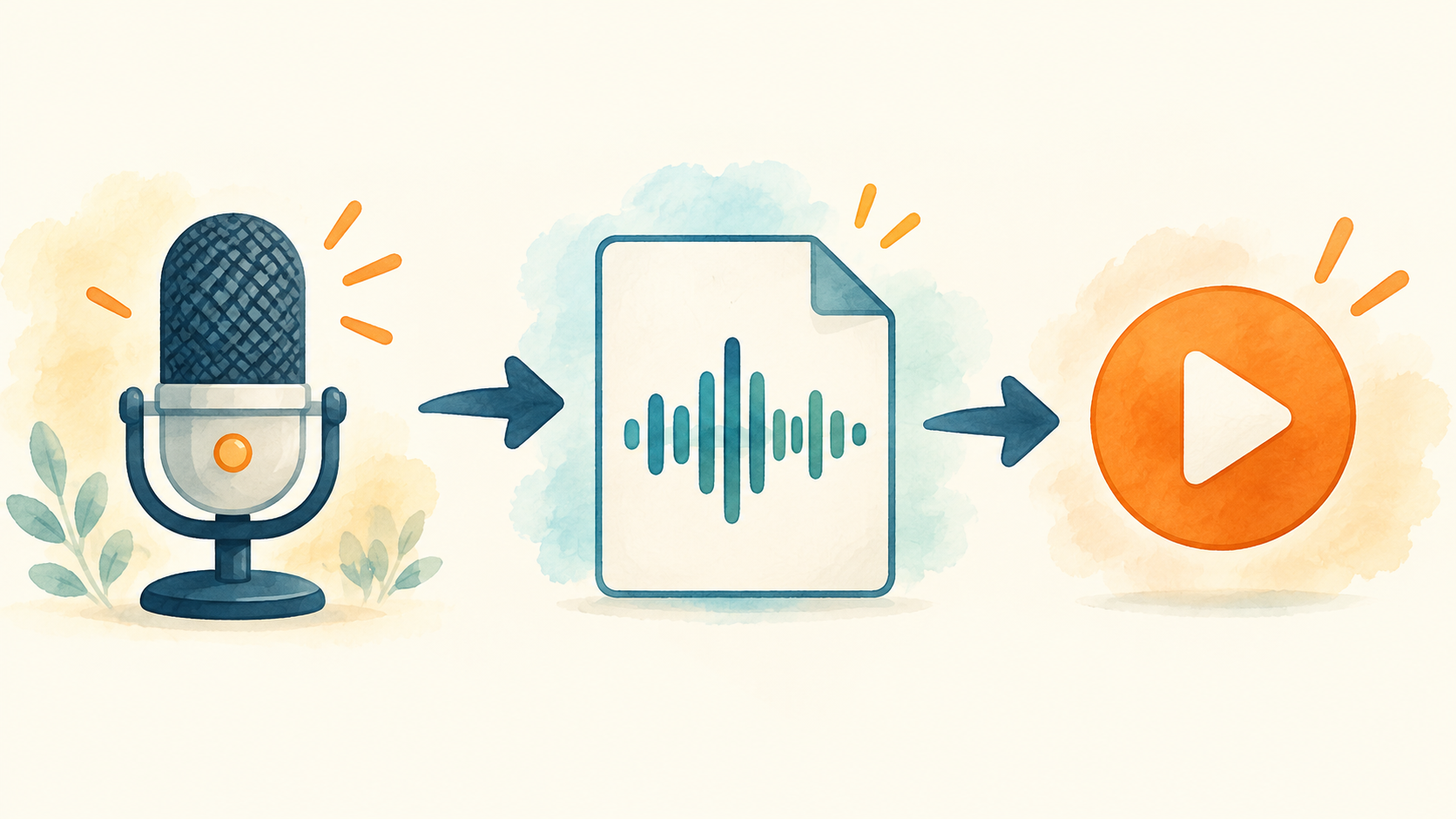 短い音声を録音して聞き直すイメージ
